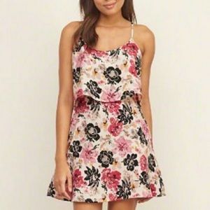 ABERCROMBIE Floral Sun Dress Black Pink Neutral Size M